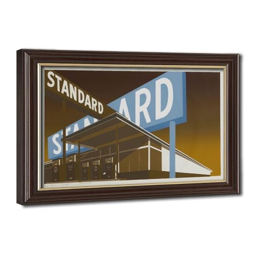 Toile bleue Ed Ruscha pour briser la monotonie des murs blancs de votre salon