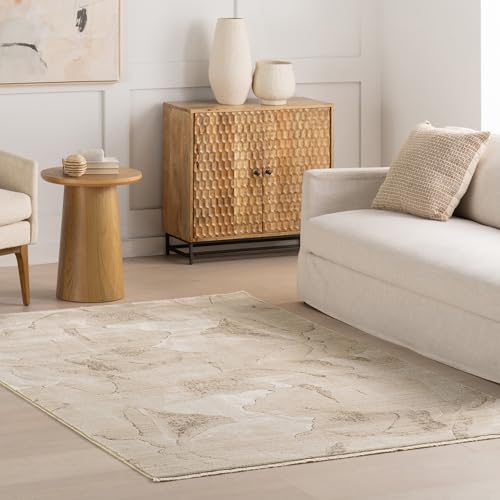 Nuloom Dehlila Abstract 4' x 6' Area Rug for Living Room Bedroom Dining Room, Beige by nuLOOM - Used condition - US$13.72