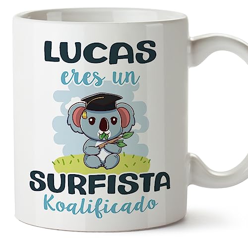 MUGFFINS Tazas Personalizadas para SURFISTA - En Español - Koalificados Personalizados - 11 oz / 330 ml - Regalo Personalizable original y divertido