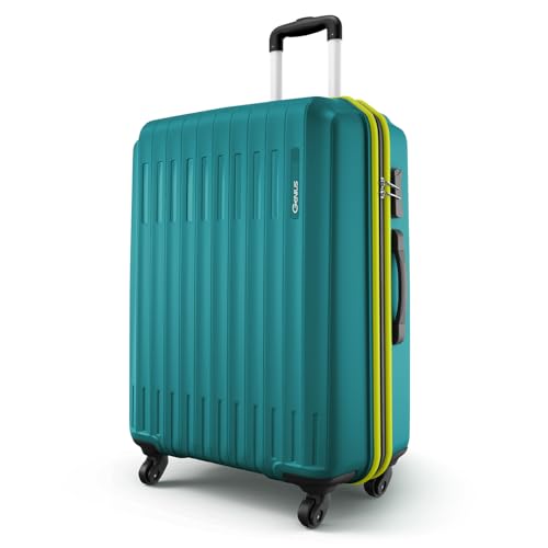 Image of Safari Genius Alley 75cm Large Size Check-in Trolley Bag Hard Case Polypropylene, 4 Spinner Wheels, 360 Degree Wheeling Luggage, Travel Bag, Suitcase for Travel, Trolley Bags for Travel, Teal Green