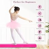 7FT 2.1M Folding Gymnastics Balance Beam for Kids – Gymnastics Equipment for Home Girls, Non-Slip Suede Surface, Portable & Foldable Gymnastic Beam for Training, Beginner to Pro (Rose Red) - Image 2