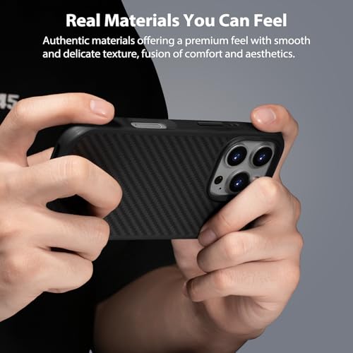 Belemay Shockproof Case for iPhone 16 Pro, Compatible with MagSafe, Lightweight Protective, Military-Grade Drop Protection, 600D Aramid Fiber & Grippy TPU Bumper with Air-Cushioned Corners, Black by Belemay - Used condition - Image 4