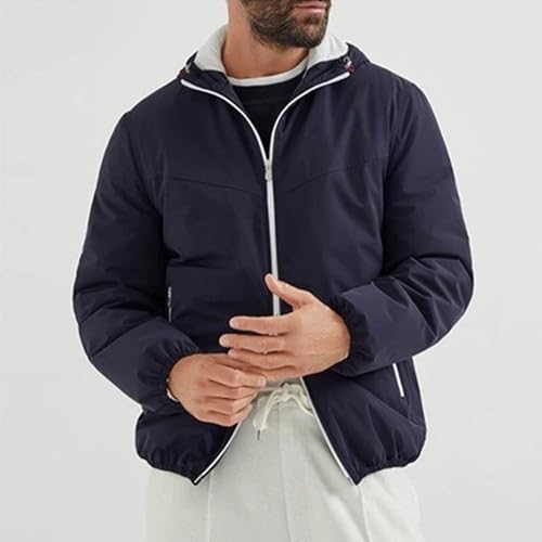 Chaqueta cortavientos impermeable con aislamiento térmico y capucha ajustable 5