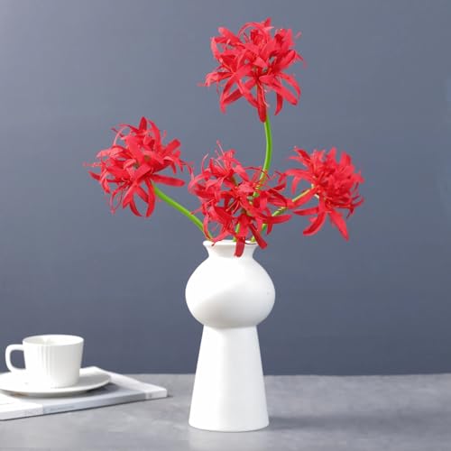 Evlasumflow 4pcs Red Spider Lily Flowers