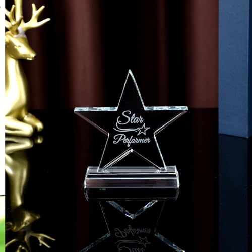 Employee Appreciation Gifts Awards Recognition Crystal Trophy Awards 5.1\" Team Gifts for Employees Christmas Appreciation Gift for Coworkers Staff Teacher Employees Students Women Men Colleague