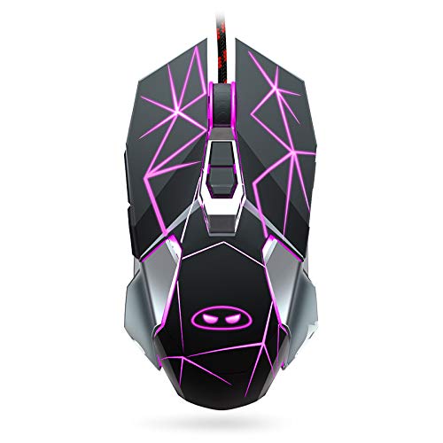 RGB Gaming Keyboard and Mouse Set (US Layout) Rainbow LED RGB Backlit Wired Keyboard for Xbox one PC Mac PS4 Laptop - Thumbnail 3