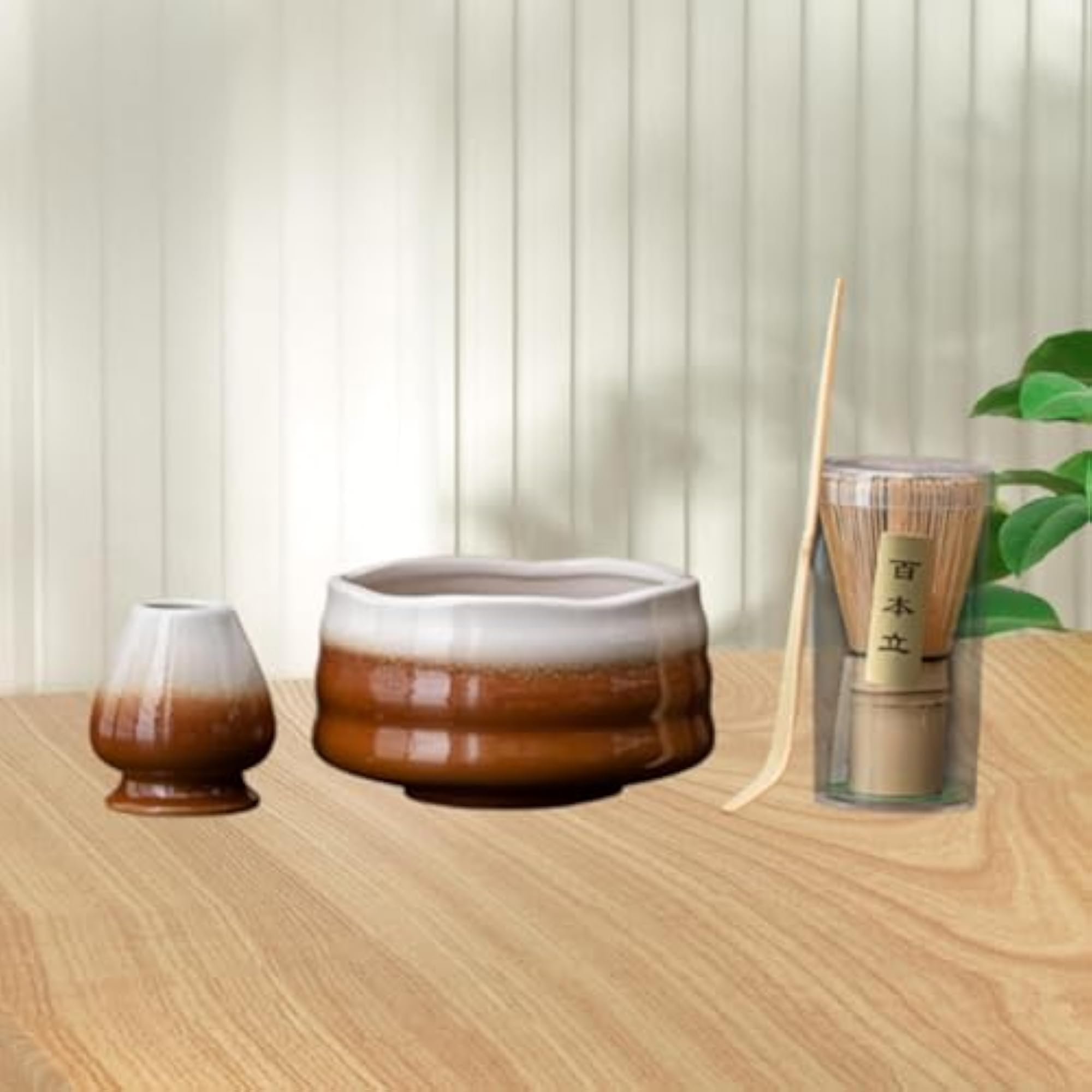 Matcha Whisk Set with Stand for Traditional Tea Ceremony