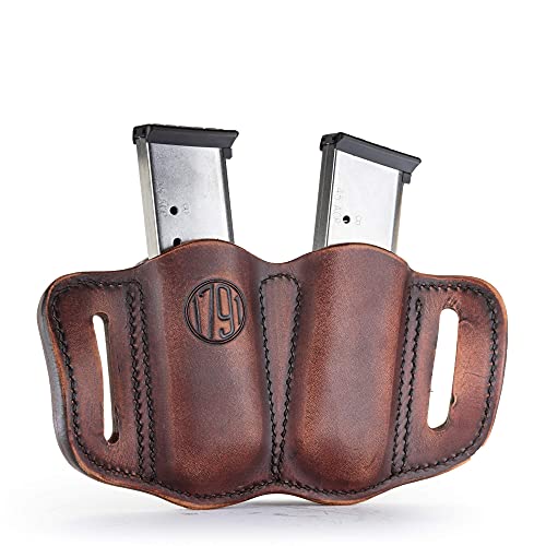 1791 Gunleather 1911 Holster And Mag Pouch Bundle - Right Handed Owb Leather Gun Holster Cocked & Locked And Mag Holster - Vintage #TOP2