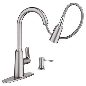 Moen 87028srs edwyn spot resist sta inless 1handle deck mount pulldown kitchen faucet 75 stainless steel  urban country home decor