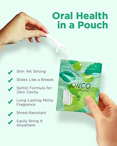 Piico Dental Floss Toothpicks Flavors Bundle - 400 Pcs. Shred-Resistant Flossers For Adults With Xylitol Formula | Oral Care For Strong Teeth & Gums Virtual Bundle And Sell For 15% Discount #TOP7