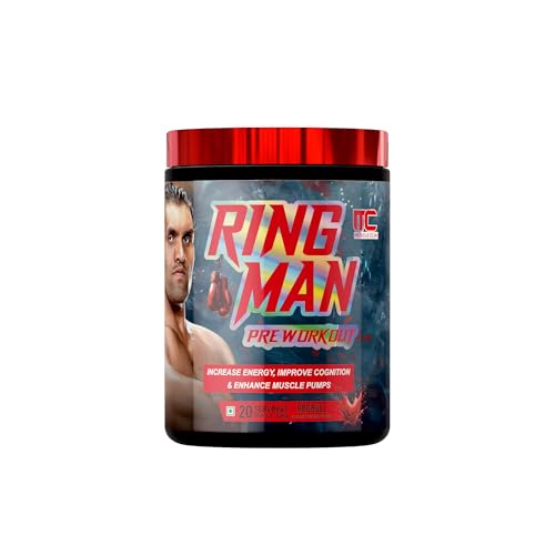 Image of Muscle Club Ring Man Pre Workout Redbull Flavour | AMP Powered | By The Great Khali | High Stim Pre workout with 2000mg Beta-Alanine & 200mg Caffeine | Energy & Focus Booster