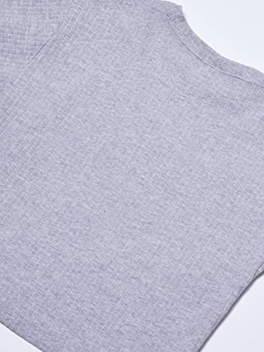 Blusa Cropped em Ribana Infantil, Quimby, Meninas, MESCLA CINZA MEDIO, 06