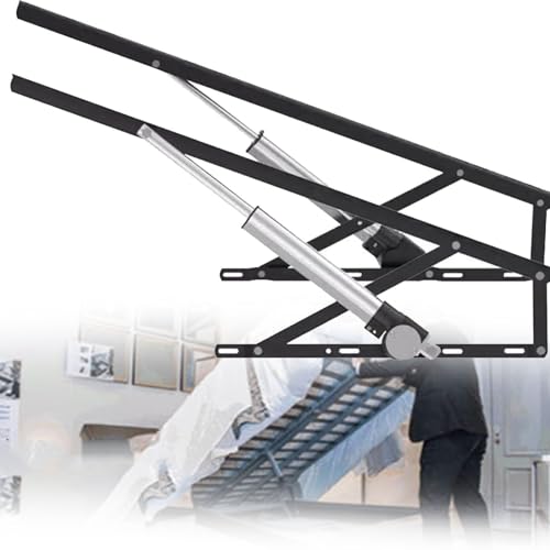 Elevadores de cama eléctricos de acero resistentes, mecanismo de elevación, capacidad de carga: 600 kg, barra de elevación plegable, con control remoto, para camas con compartimentos, bases de diván c