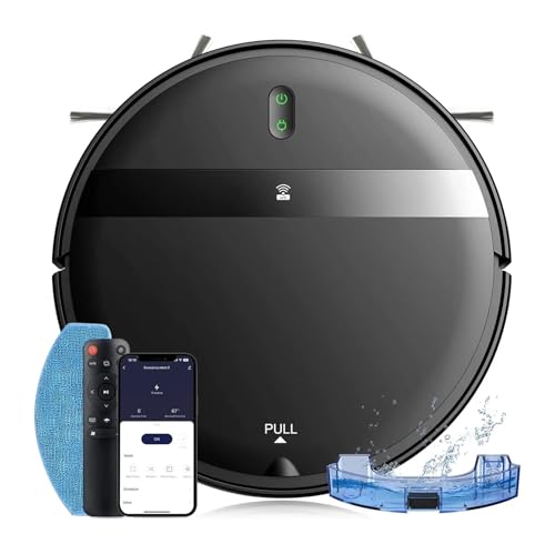 Aspiradora robot G20 con potente succión de 1400 Pa, batería 2500 mAh, 3 en 1, for fregar, barrer y succionar, compatible hogares inteligentes, wifi