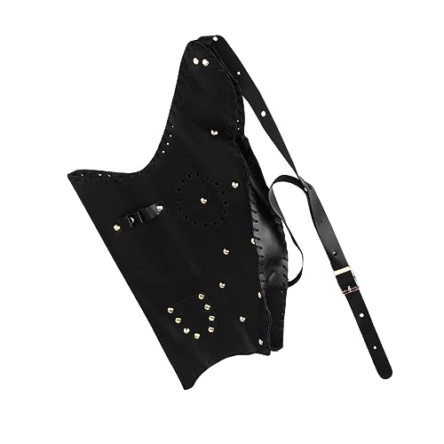 BESPORTBLE 1Pc Durable Leather Pouch for Traditional Detachable Waist Holder for Arrows Chic Design with Snap Button for Outdoor Training and Practice