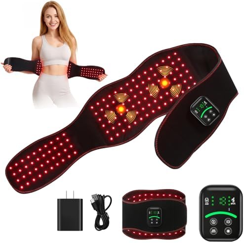 Amazon.com: Red Light Therapy Belt for Body, 5000mAh Cordless Infrared ...
