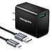 Meagoes Fast USB Type C Wall Charger, Compatible Samsung Galaxy S10 Plus/S10/S10e/S9 Plus/S9/S8+/S8, Note 9/8 Android Phones, UL Listed 18W Quick Charge 3.0, Home Adapter Rapid Travel Plug USB C Cable