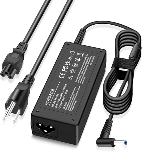 45W Laptop Charger Compatible with HP Elitebook 820 840 850 G3 G4, Probook 430 440 450 455 640 650 G3 G4 G5 G6, Stream 11 13 14, Pavilion x360 11 13 M3 M6 Power Adapter 4.5 × 3.0mm