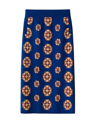 Jupe longue trapèze HangErFeng en tricot de laine taille haute pour femme 142