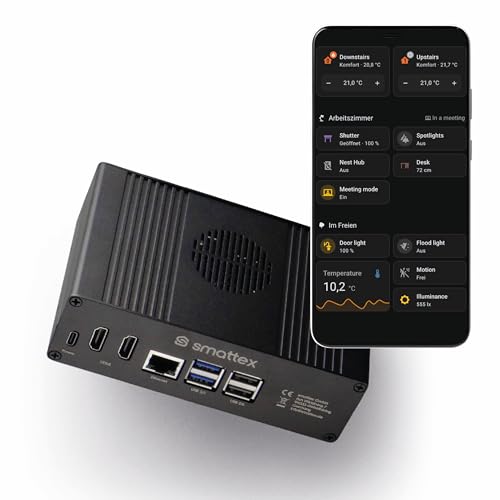 smattex Plug & Play Set Black, Raspberry Pi 5, Home Assistant vorinsta...