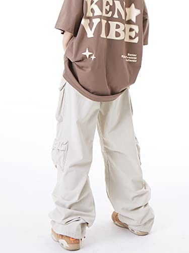 Image of Women's Baggy Cargo Pants Y2K Clothing Multi-Pocket Relaxed Fit Jeans Fairy Grunge Clothes Alt Emo Streetwear