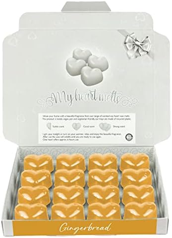 Mixed Perfume Wax Melts: 16 Heart Shaped Melts in a Presentation Gift Box, 4 pcs Each of Angel, Alien, Black Opium and Creed,Vegan & Pet Friendly, Cruelty Free