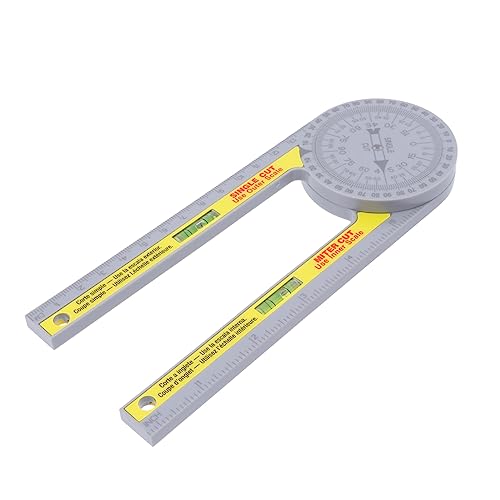 NUOBESTY Transportador De Plástico Para Medición De Ángulos Calibre De Ingletes Para Carpintería y Construcción