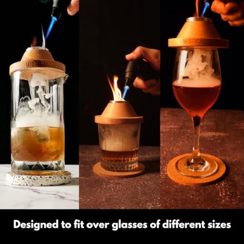 Image of Mistical Cocktail Smoker Kit with Torch - Smoker Kit for Cocktail & Whisky | Smoke Infuser | Ideal Gift for Any Occasion (Oak, Hickory, Lavender, Thyme)