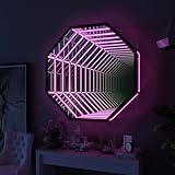 RGB-Tunnel-Lampe mit Farbwechsel: Das Unendlichkeitsspiegellicht kann auf 358 Arten von Atmosphäreneffekten eingestellt werden. Statische und dynamische Lichteffekte eignen sich für jeden Anlass im Innenbereich. Die Lichtfarbe ändert sich mit den Änderungen des Takts der Musik oder Ihres Mikrofons, verleiht Ihrem romantischen Abendessen oder lässigen Treffen Energie.