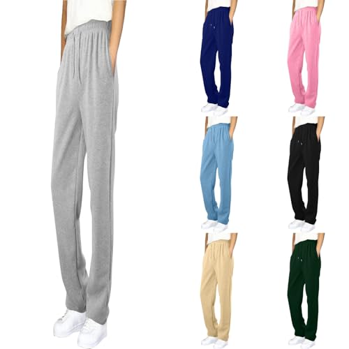 Baggy Sweatpants Boys Straight Leg Open Bottom Sweatpants with Pockets Teens Elastic Waist Sweat Pants