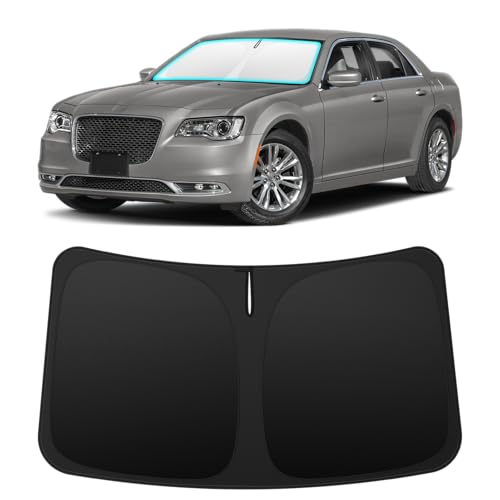 INSAUTO Custom Fit Windshield Sun Shade Accessories for Chrysler 300/300C 2011-2023, Foldable Front Window Sunshade, UV & Heat Reflector, Keeps Interior Cool, Includes Storage Bag
