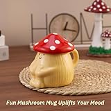 NiHome 16oz/473ml Large Ceramic Mushroom Coffee Mug – Cute Mug for Coffee, Tea, Milk, Juice & More, Fun Mushroom Gifts, Durable & Easy to Clean, Novelty Drinkware Gift for Home, Office, or Desk - Image 5