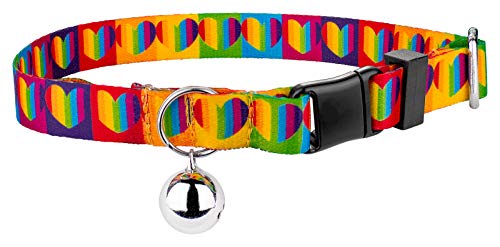 Country Brook Petz Rainbow Hearts Cat Collar
