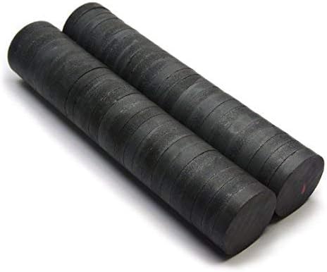 Ceramic Magnets Disc 1.26" x 1/4" Grade 8 for Crafting, Science and School Projects, Magnetic Therapy and Theraputic Magnets - Box of 50