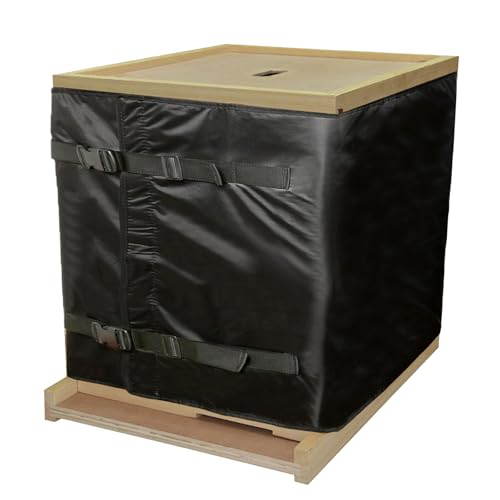 Benustra Colmeia de abelha envoltório de inverno para colmeia de 8 e 10 quadros, 3 camadas de tecido