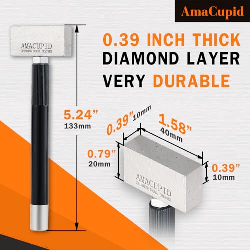 AmaCupid Abrichtwerkzeug für Tischschleifscheiben. Handliches Diamant-Abrichtwerkzeug. Dient zur Instandsetzung von Tischschleifscheiben und sorgt für eine glatte und scharfe Oberfläche