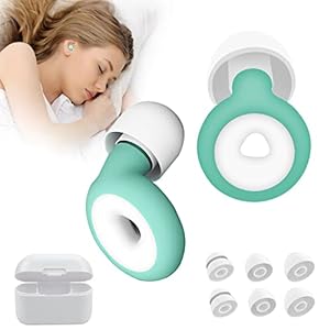 Bouchon d’Oreille, Protection Auditive Anti Bruit SNR 27dB, 2 Pièces Bouchons d’oreilles en Silicone, Reutilisable, Léger, Anti Ronflement, Boule quies Pour Dormir, Travailler, Voyager, Étudier