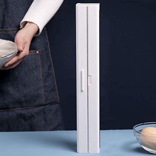 Foto von Folienschneider, Folienspender Folienschneider für Alu- oder Frischhaltefolie Folienspender aus Kunststoff für Frischhaltefolie, Zinnfolie, Heimküche, Restaurant, 31.7 * 5 * 4.7cm (Rosa)