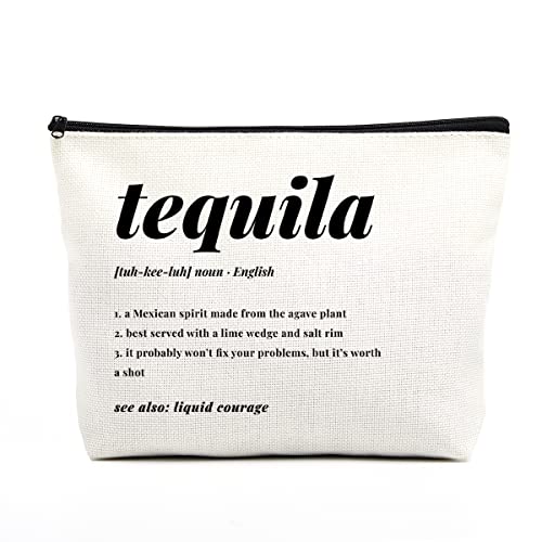 fkovcdy Tequila Makeup Bag for Women - Drinker Gift for Bachelorette Party