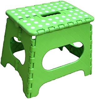 Jeronic 11 Inches Folding Stool for Adults and Kids, Green Kitchen Stools, Garden
