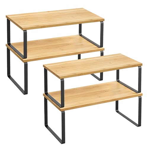 SONGMICS Cabinet Organizer Shelf, Set of 4 Spice Rack, Kitchen Storage by SONGMICS - Used condition - US$27.99