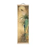 タペストリー 花鳥 水墨風 縦長 25x80cm 布ポスター 綿麻 雰囲気転換 多機能 芸術 壁掛け インテリア 玄関 ベッドルーム お店 結婚お祝い ギフト 取り付けやすい 掛け軸 装飾布