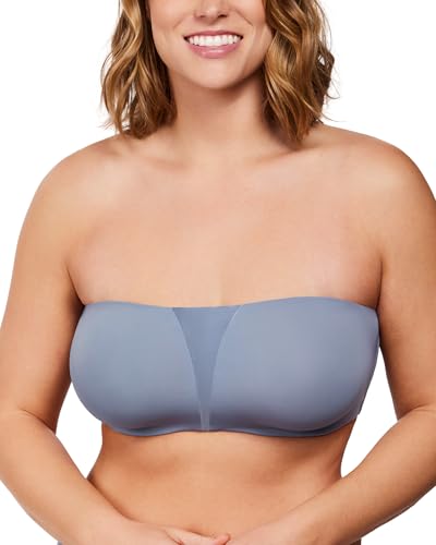 Image of HSIA Strapless Bra for Big Bust Women, Plus Size Full Coverage Bandeau Fiery Bra Anti-Slip Underwire Support for Large Breast