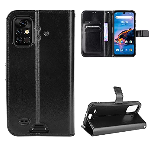Umidigi Bison Pro Case [Wallet Case] [Kickstand] [Card Slots] [Magnetic Flip Cover] Compatible with Umidigi Bison Pro Smartphone(Black)