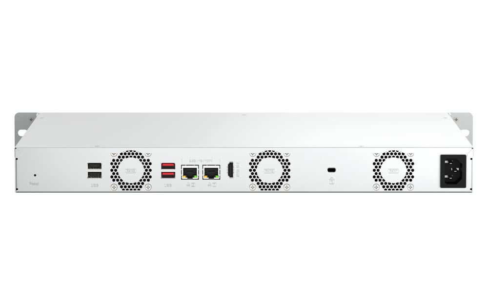 Qnap TS-464eU 8 Go de RAM, 2 x 2,5 GBase-T, 1U, Bundle avec 4 disques durs WD Red Plus de 8 To