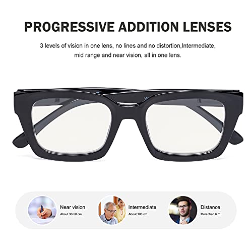 Eyekepper 4-Pack Progressive Multifocus Reading Glasses Blue Light Blocking Women No Line Multifocal Readers 2.5 #TOP5
