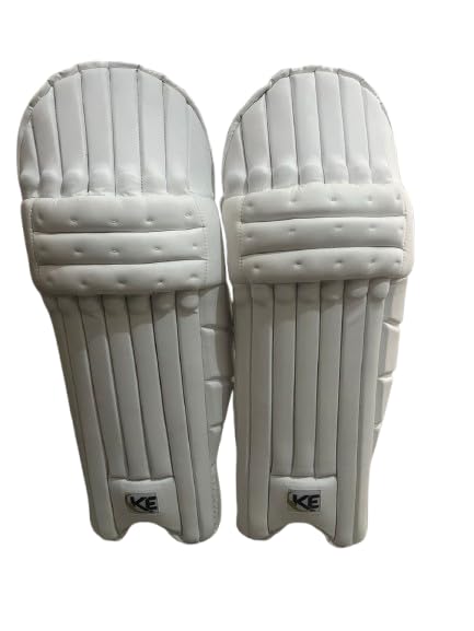 Cricket Batting Leg Guards for Men & Youth | Lightweight High-Density Protection Pads | PU Facing | Comfortable & Durable Cricket Batting Pads (White, Pair)-image-19