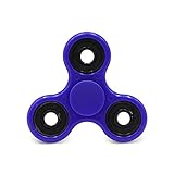 T-Tek Fidget Spinner Stress Reducer Relieves ADHD Anxiety and Boredom Ceramic Cube Bearing Time Killer Helps Focus (Blue Black)