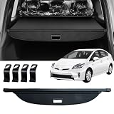 AUXKO Retractable Cargo Cover for Toyota Prius 2015-2010, Cargo Trunk Cover Luggage Security Shade Cover for 2015 2014 2013 2012 Prius Shielding Shade Anti-Peeping Luggage Privacy Screen, Carbon Fiber