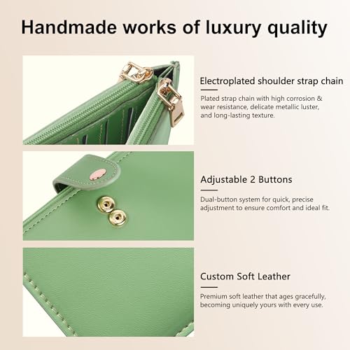 Image of Travelambo Leather Wallets for Women Slim RFID Blocking Bifold Credit Card Holder Wallet